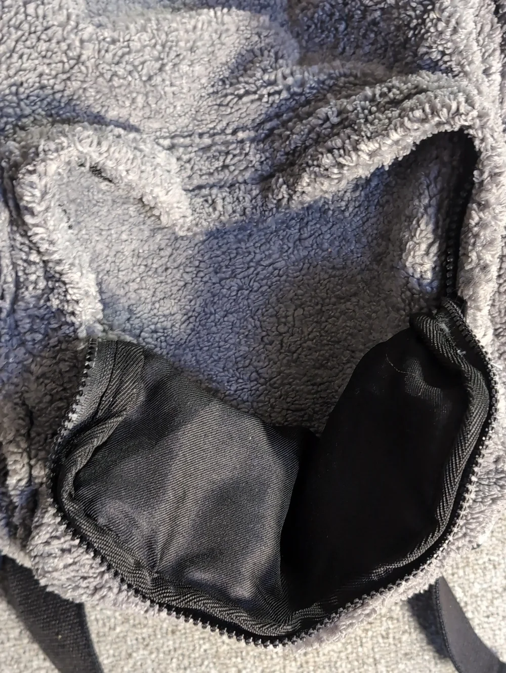 Urban Outritters Teddy Fleece Backback In Gray